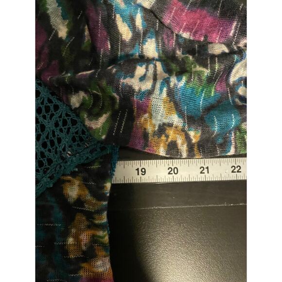 This & That Womens Tunic 2X Wool Blend Mixed Media Abstract Stretch Art to Wear - Picture 5 of 7